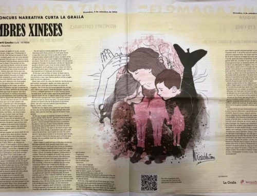 «Ombres xineses» Relat premiat amb el Primer Premi al 6è Concurs Narrativa El 9 Nou-La gralla. Amb il·lustració de Maria Peix. 2 de setembre de 2022